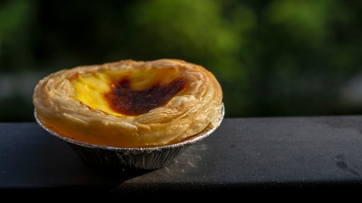 A Portuguese pastel de nata